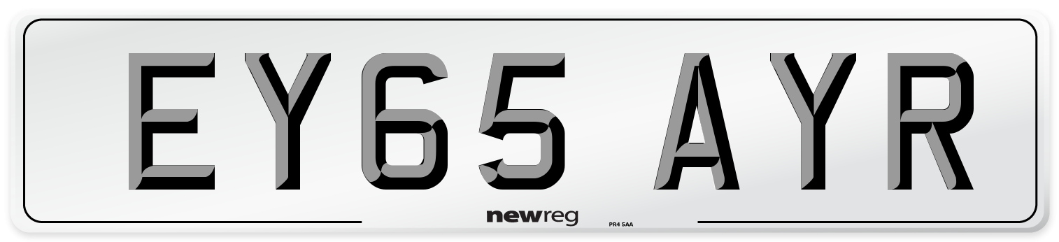 EY65 AYR Number Plate from New Reg